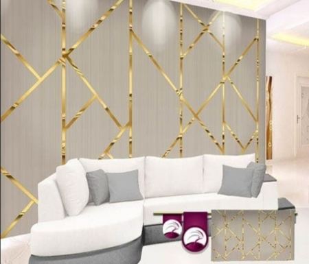 ديكور فوم استيل عصري مميز بالوان ذهبي وفضي بجدة 